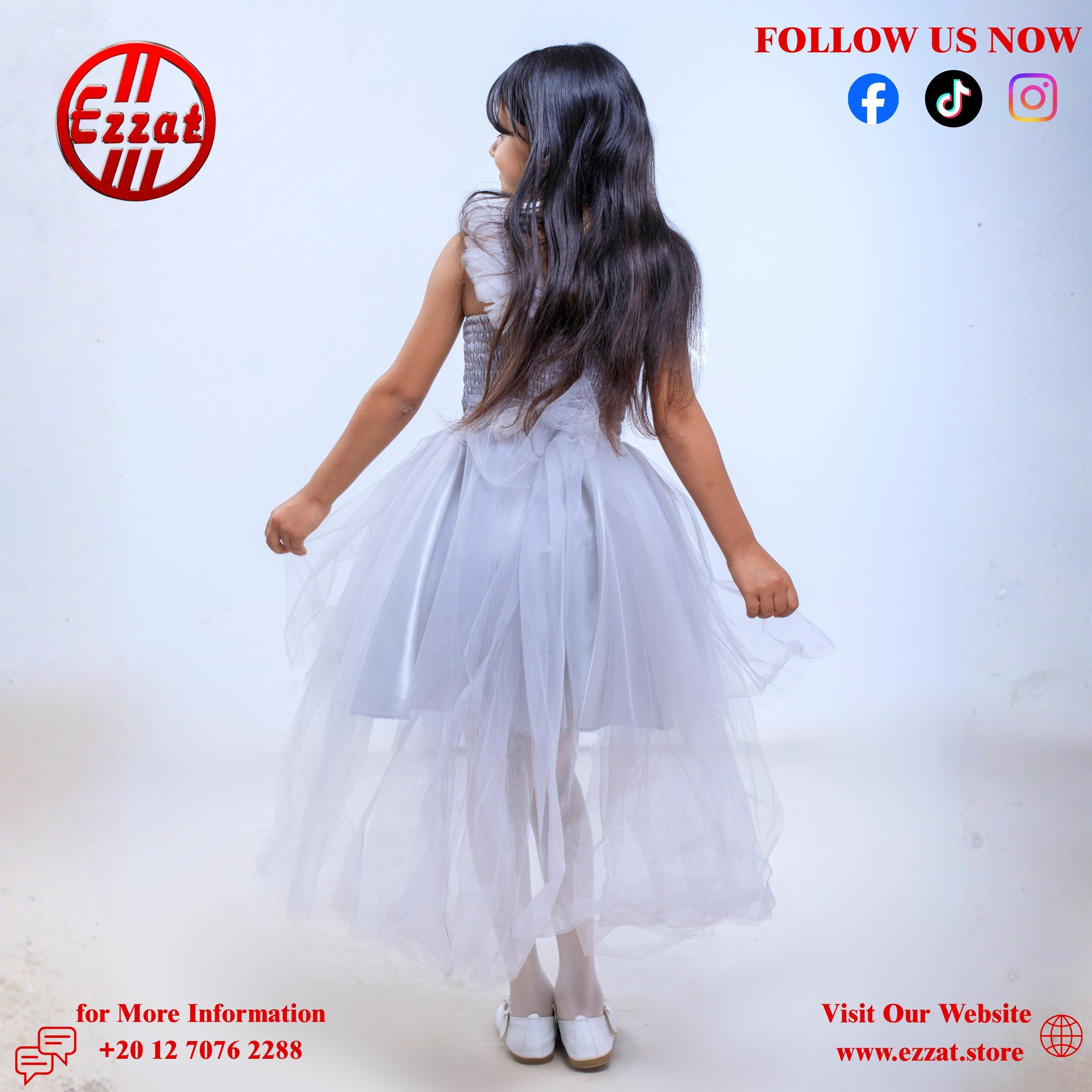 فستان سواريه اطفال - موديل رقم 602 - الصورة 3